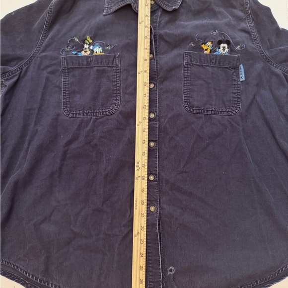 Mickey Unlimited Women Plus Blouse Button Front Mickey Mouse Corduroy Donald - Picture 9 of 11